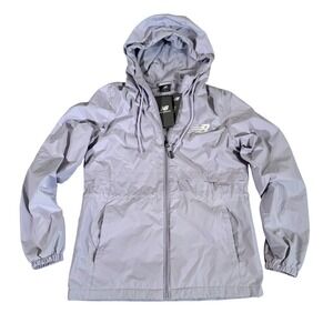 New Balance XS Lavender Fleece Lined Hooded Women's Windbreaker Jacket‎